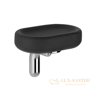 мыльница gessi goccia 38002.031, хром/черный