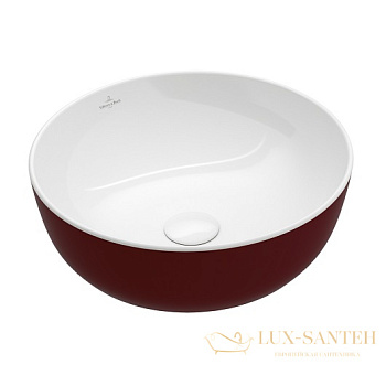 раковина накладная villeroy & boch artis 417943bcs9 430 мм, bordeaux