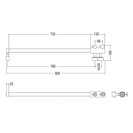 полотенцесушитель водяной, margaroli arcobaleno 416shcr, с крючками, высота 88,5 см, ширина 14,5 см, хром