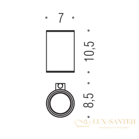 стакан для зубных щеток подвесной colombo mini, b4002.nm, чёрный матовый