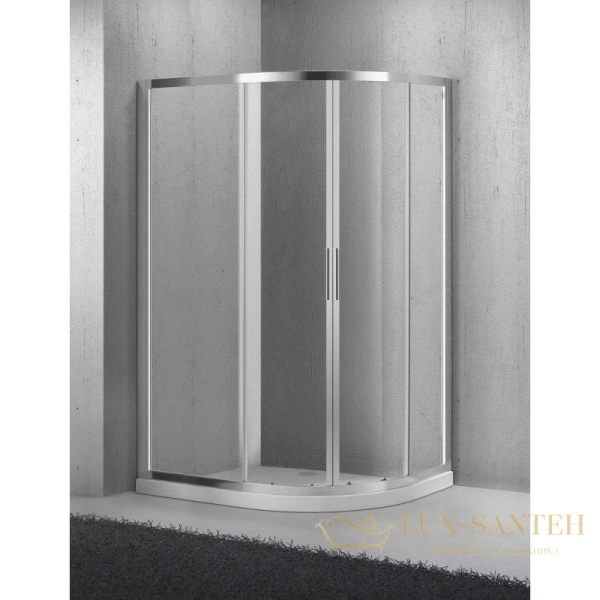 душевой уголок belbagno sela-rh-2 sela-rh-2-100/80-p-cr 100x80 см, стекло рифленое