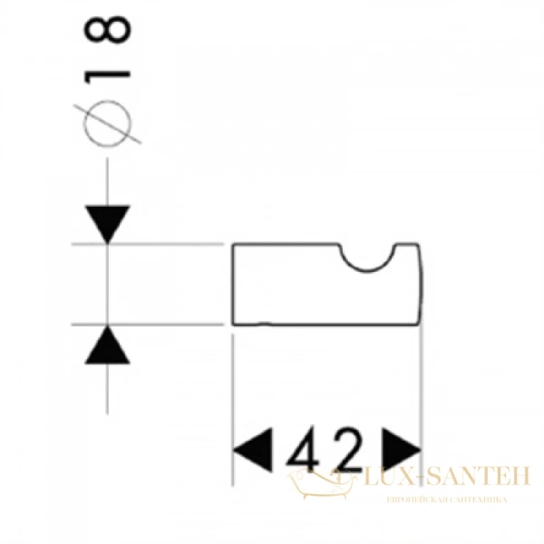 крючок одинарный hansgrohe logis 40511000