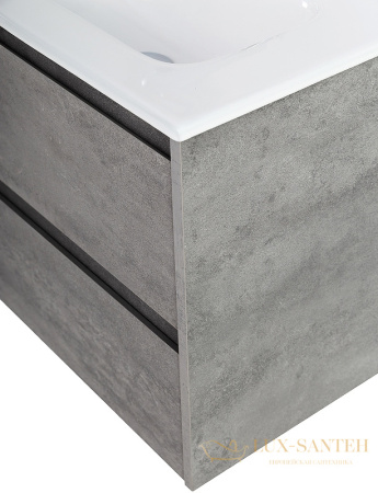 тумба под раковину belbagno kraft 39 kraft 39-700/390-2c-so-cg 70 см подвесная, cemento grigio