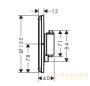 термостат для душа встраиваемый hansgrohe showerselect comfort s, 15554670, на 2 выхода, черный матовый