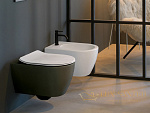 Унитаз Scarabeo Glam BIOKER 5201/TW 37 BK, подвесной безободковый без креплений и сиденья, Lava