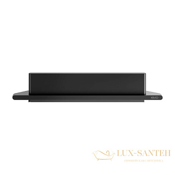 полка угловая для душа со стеклоочистителем keuco aveno 14659370000, с клеевым комплектом, черный матовый