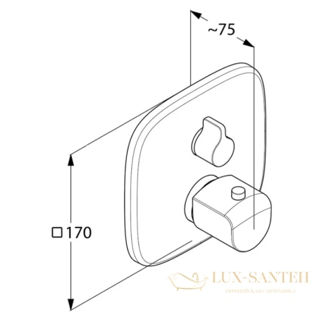 термостат kludi ameo 418350575 для душа, хром