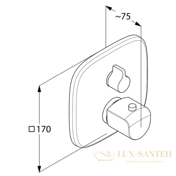 термостат kludi ameo 418350575 для душа, хром