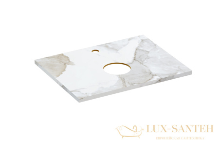 столешница cersanit stone из керамогранита life 60, 63858, цвет белый