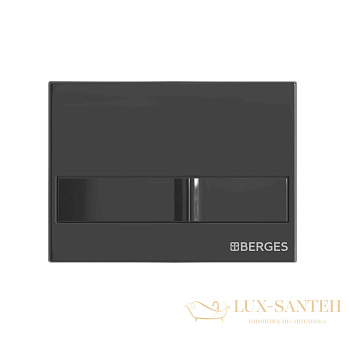 панель смыва для инсталляции, berges novum l6, 040016, черный глянцевый