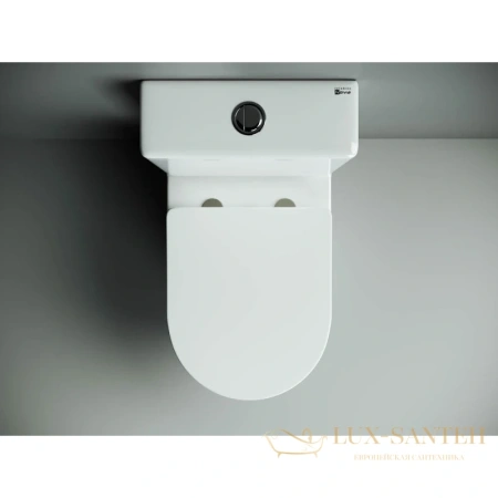 унитаз-компакт безободковый ceramica nova metropol cn4001 с сиденьем микролифт, белый