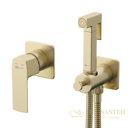 гигиенический душ lemark ursus lm7219bg,  со встроенным смесителем, золото шлифованное