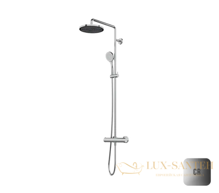 душевая система для душа almar velvet rain e405002.cr, с термостатом, хром глянцевый