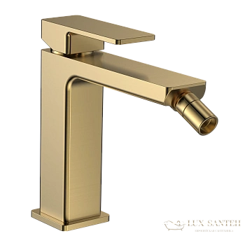 смеситель для биде aquame savona aqm6816bg, без донного клапана, золото брашированное