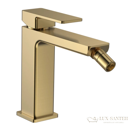 смеситель для биде aquame savona aqm6816bg, без донного клапана, золото брашированное