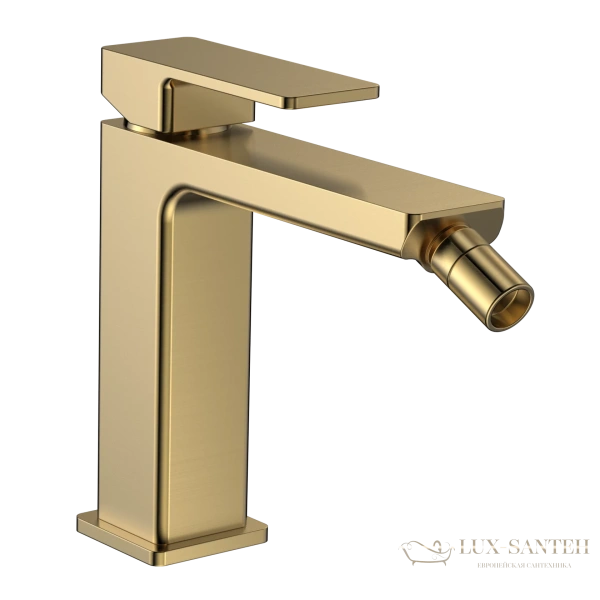 смеситель для биде aquame savona aqm6816bg, без донного клапана, золото брашированное