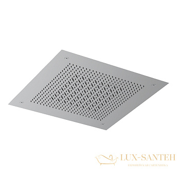 верхний душ потолочный 380х380 мм, almar velvet rain e044282.bs, 2 режима, нержавеющая сталь брашированная