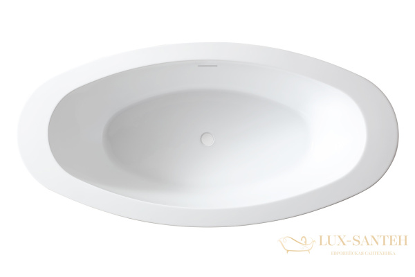 ванна акриловая свободностоящая abber ab9206, 185х91х58h см, белый глянцевый