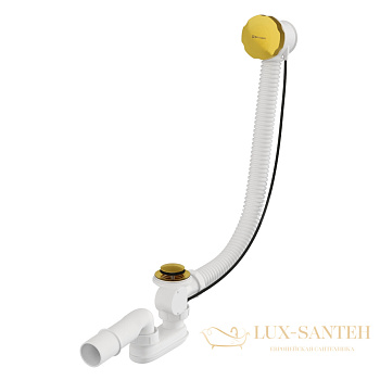 слив-перелив для ванны whitecross spwc60glb, 60 см, брашированное золото