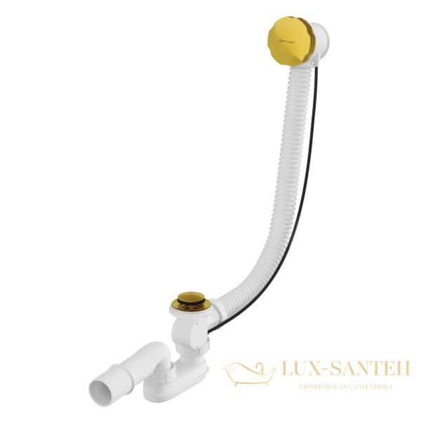 слив-перелив для ванны whitecross spwc60glb, 60 см, брашированное золото