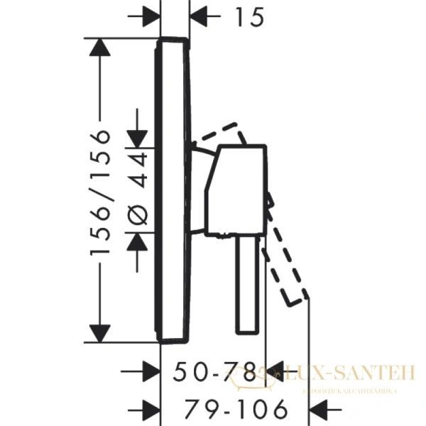 смеситель для душа hansgrohe finoris 76615000 хром