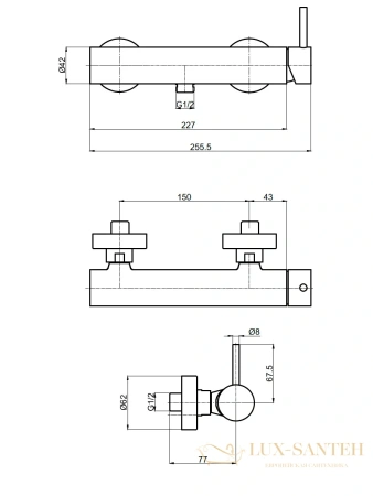 смеситель для душа aquame siena aqm6213bn, никель брашированный