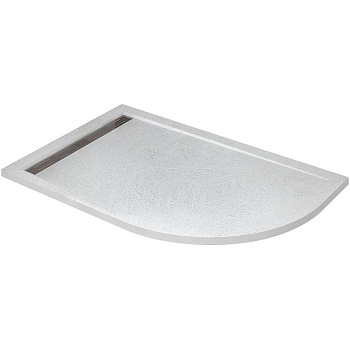 душевой поддон cezares tray as tray-as-rh-100/80-30-w-l из искусственного камня 100x80 l, белый