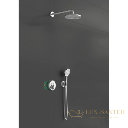 душевая система скрытого монтажа hansgrohe raindance s 240 1 jet powderrain с showerselect s 27951000