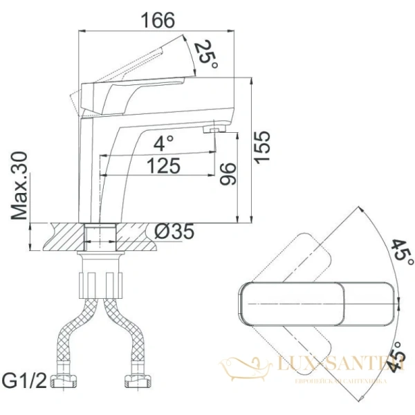 смеситель для раковины d&k berlin.tourto da1432103, золотой