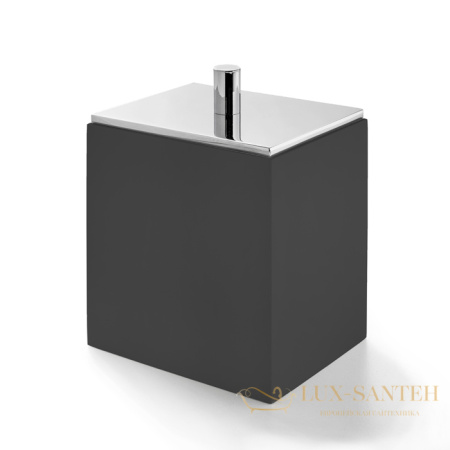 контейнер с крышкой настольный 3sc bemood black bemn48asl, черный/хром