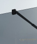 душевая перегородка cezares liberta liberta-l-1-90-gr-nero 90 см профиль черный матовый, стекло серое
