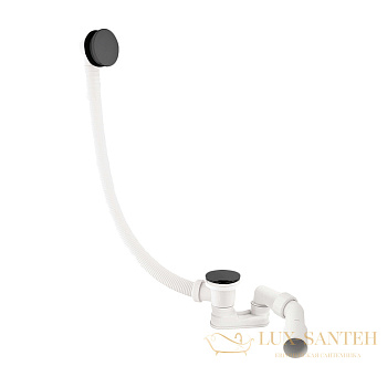 слив-перелив для стандартных ванн almar e096003.ab, слив ø 52 мм, черный хром брашированный pvd