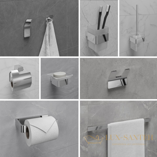 держатель для туалетной бумаги lemark smooth line 9721010 с крышкой, хром