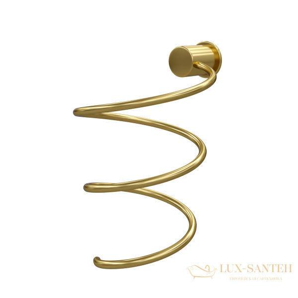 держатель фена wasserkraft k-1080brushed gold, золотой матовый