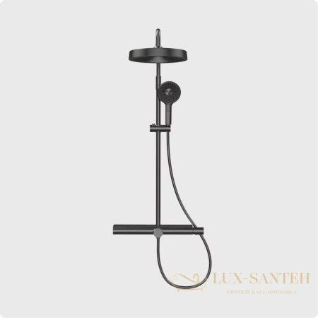 душевая система для ванны aquame aqm8010b, черный матовый