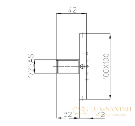 форсунка боковая поворотная, массажная струя, для душа bossini cubic flat i00176.073, черный матовый