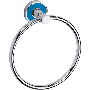 кольцо для полотенец bemeta trend-i 104104068d, хром светло-синее