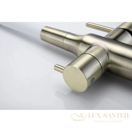 смеситель paulmark salix sa213419-brw для кухни с подключением к фильтру, бронза