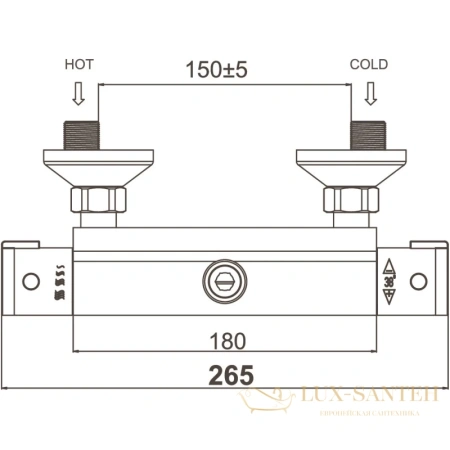 термостат d&k bayern.potsdam da2153101 для душа, хром