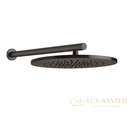верхний душ gessi 316 shower 54148.707 ø 355 мм, black metal brushed pvd