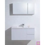 зеркальный шкаф belbagno bb1000pac/tl 100x50 см, темно-серый глянец