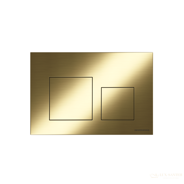 панель смыва ceramica nova balance square cn12-002bg для инсталляции, золото брашированное