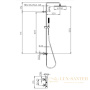 душевая система для душа с термостатом, bossini apice l10507.030, хром