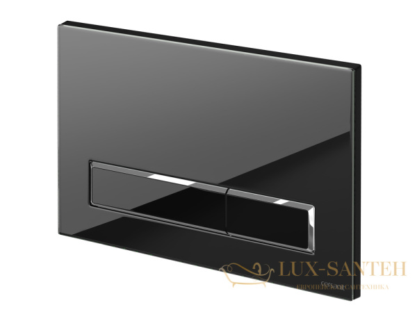 кнопка cersanit blick стекло/пластик, bu-bk/blg/gl, черный