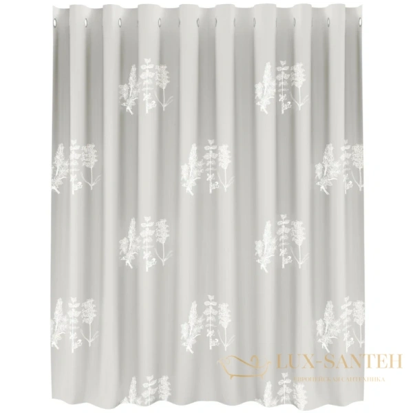 штора wasserkraft ohre sc-37701 для ванной комнаты, белый, серый