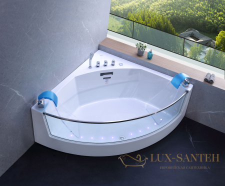 ванна акриловая гидромассажная gemy g9080, белый