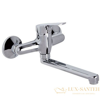 смеситель для кухни serie 4 fima carlo frattini kitchen, f3766cr, настенный монтаж, поворотный излив, хром