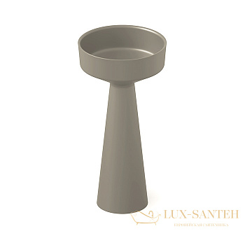 раковина напольная dea design pedestal basin, dd2018 425 3, искусственный камень, d425хh850 мм, grey