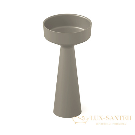 раковина напольная dea design pedestal basin, dd2018 425 3, искусственный камень, d425хh850 мм, grey