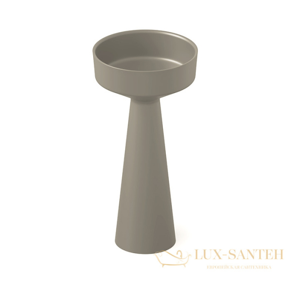 раковина напольная dea design pedestal basin, dd2018 425 3, искусственный камень, d425хh850 мм, grey